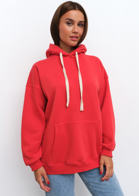 Lava color footer hoodie